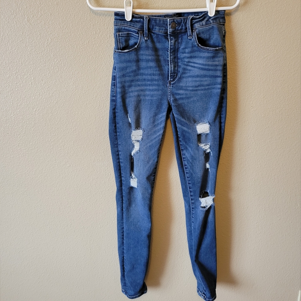 Abercrombie Simone High Rise Super Skinny Jeans, 2 Long